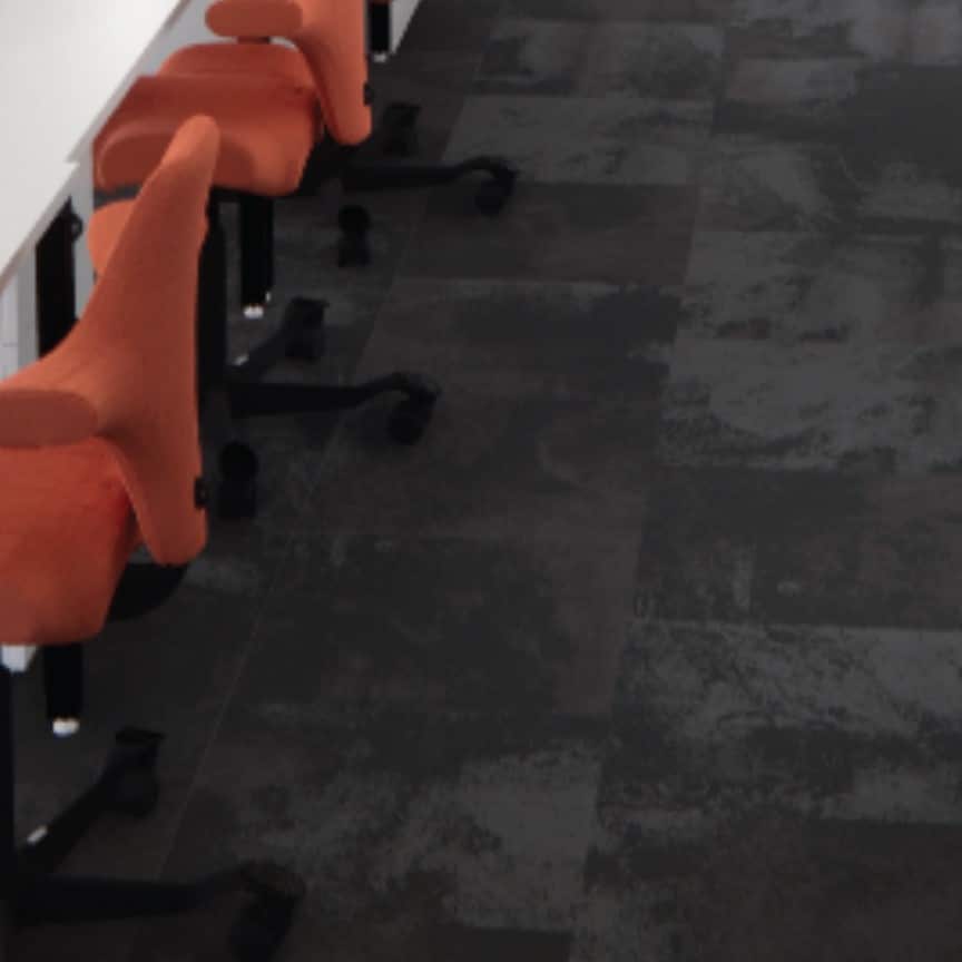 Close-up of carpet tiles