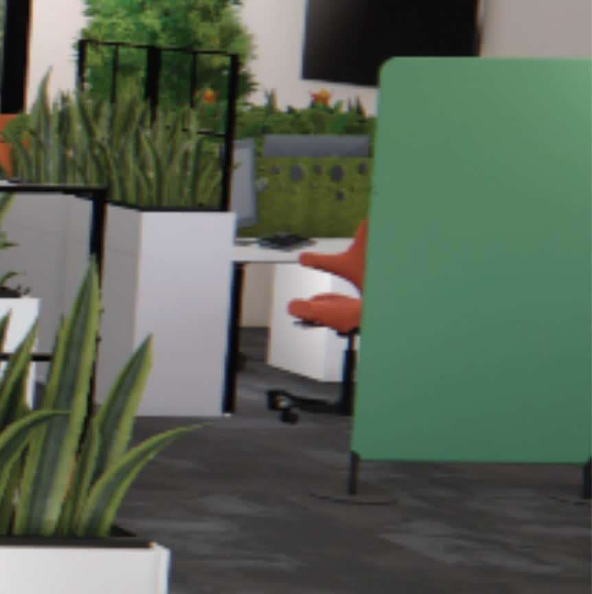 Close-up of standing divider