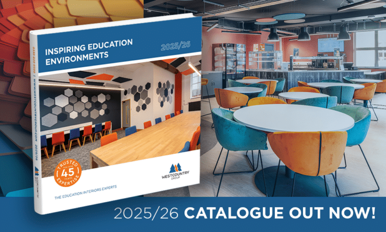 a banner showing an education interior catalogue